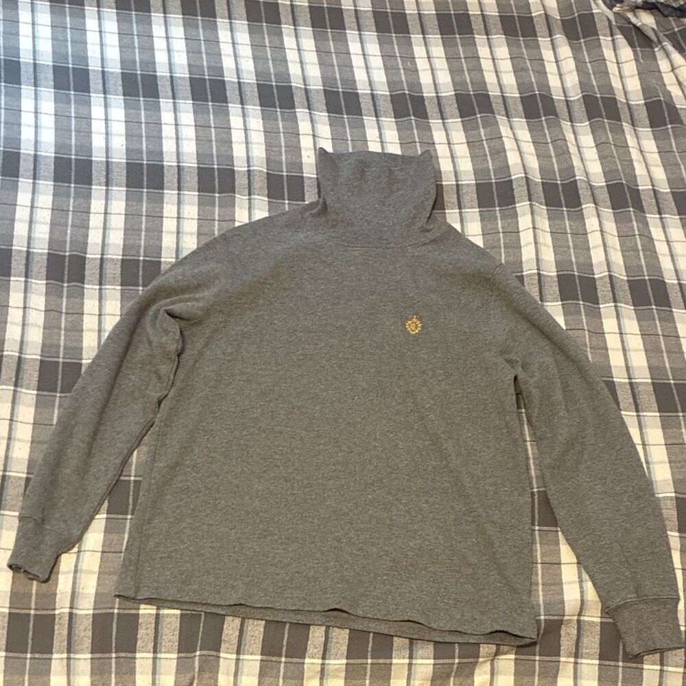 Lauren Ralph Lauren Petite PS Gray 100% Cotton Knit Turtleneck Pullover